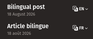 The display of a post available in both languages, matching the website's version.